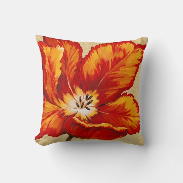 Coussin Tulipe de perroquet I (Recto)