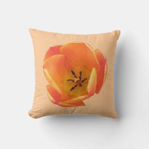 Coussin Tulipe orange