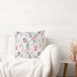 Coussin Tulipe scandinave modèle floral