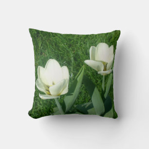 Coussin Tulipes blanches