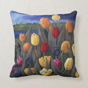 Coussin Tulipes colorées : Néerlandais, Hollande :