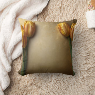 Coussin Tulipes d'or Lancer l'oreiller