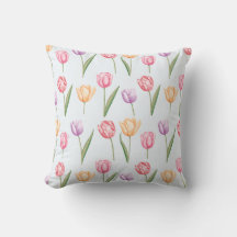 Tulipes Motif Fleur Aquarelle Coloré