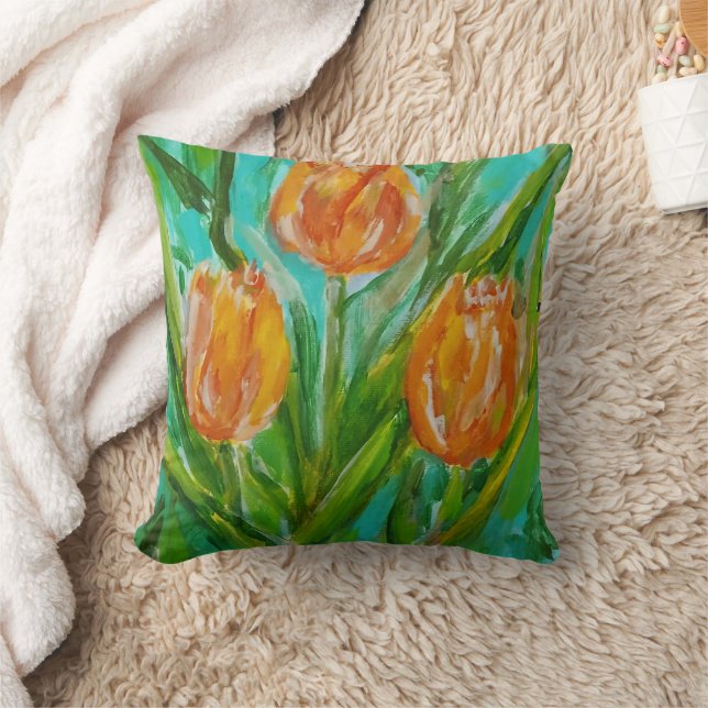 Coussin Tulipes orange (Couverture)