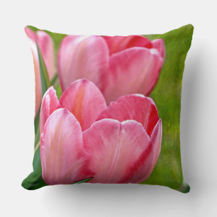 Coussin Tulipes roses