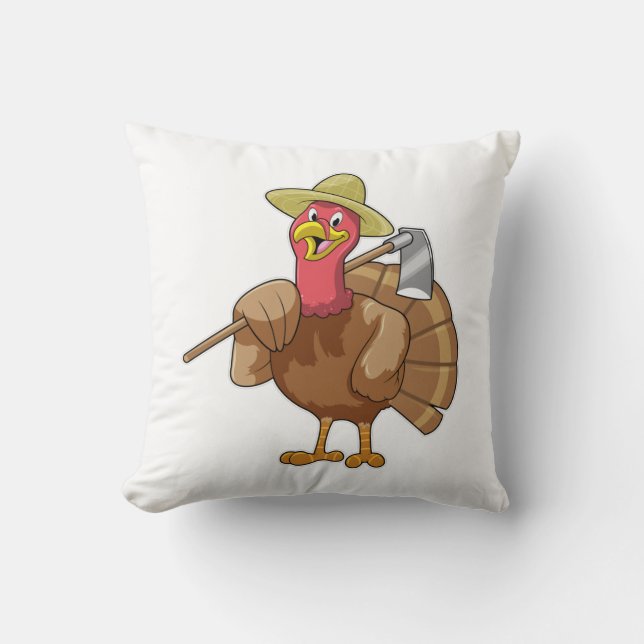 Coussin Turkey as Farmer (Recto)