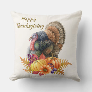Coussin Turquie Citrouilles Thanksgiving Jeu d'oreiller