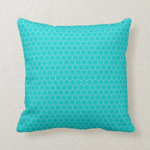 Coussin Turquoise, Aqua, Géométrique Turquoise