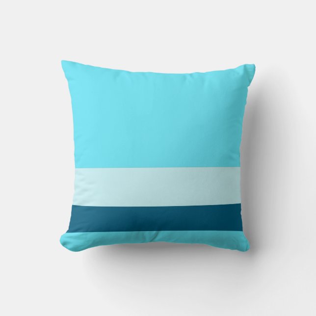 Coussin Turquoise avec lignes de diviseur + n'importe quel (Recto)