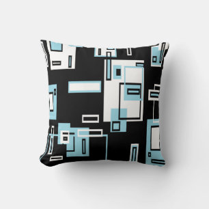 Coussin Turquoise Blocs Funky Thaillow Pillow