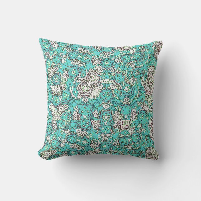 Coussin Turquoise court circuit (Recto)