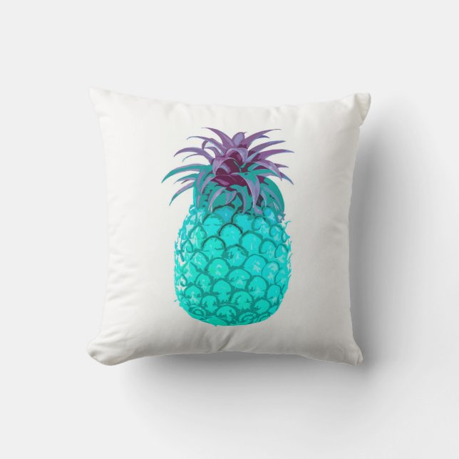 Coussin turquoise d'ananas (Recto)