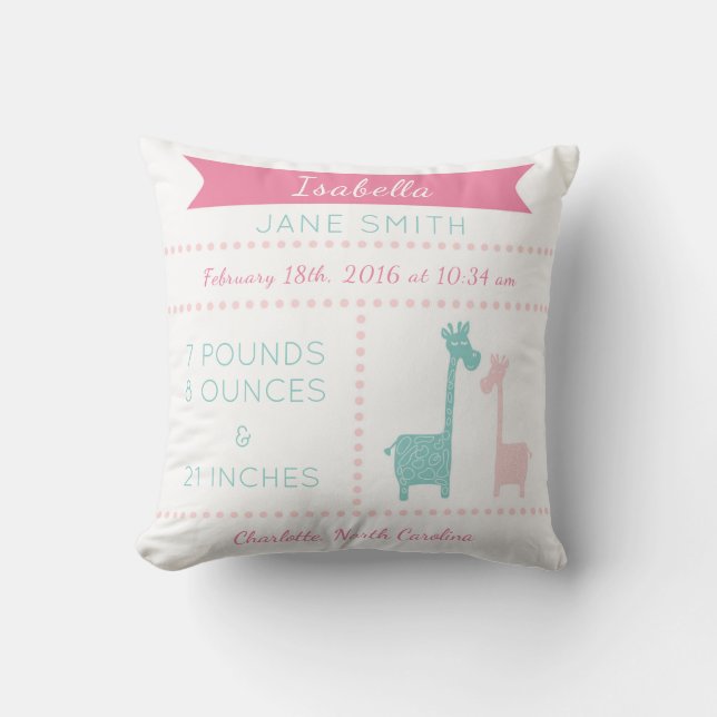Coussin turquoise d'Aqua de menthe de rose de stat (Recto)