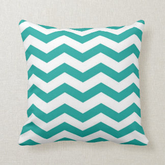 Coussin turquoise de Chevron