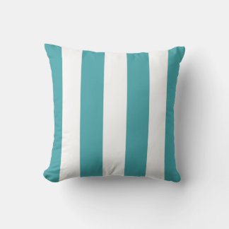 Coussin Turquoise et blanc trié