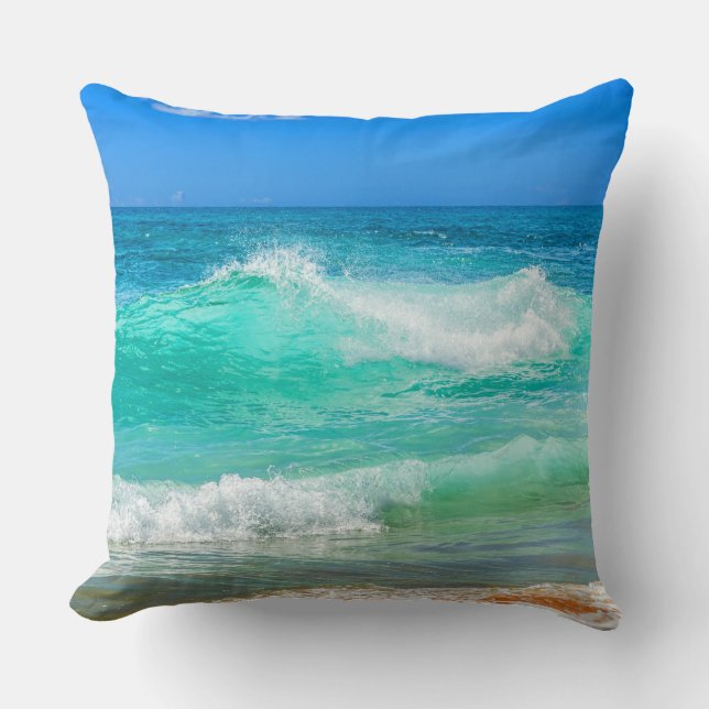 Coussin Turquoise et bleu (Recto)