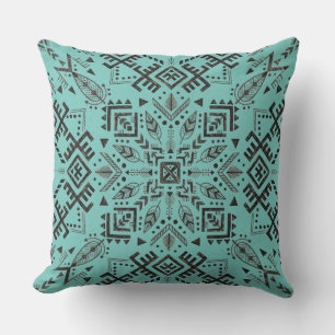 Coussin turquoise vert Mandala