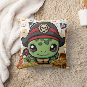 Coussin Turtle Pirate Money
