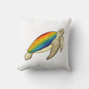 Coussin Turtle Rainbow