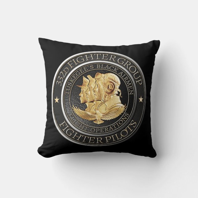 Coussin Tuskegee Red Tail Airmen 332d Fighter Group (Recto)