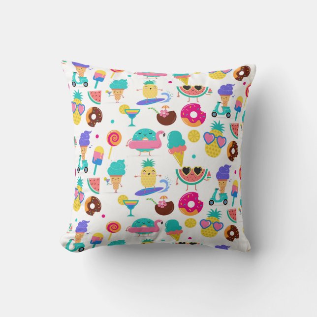 Coussin Tutti Fruitti Soins à la crème glacée Fruit été (Recto)