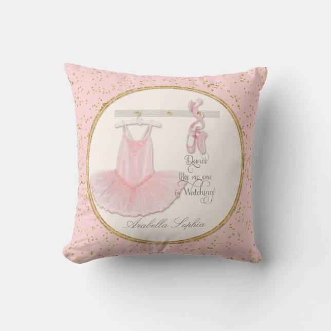Coussin Tutu personnalisé de danse de ballerine de ballet (Recto)