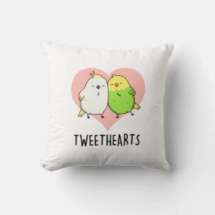 Coussin Tweethearts Funny Inséparables Pun