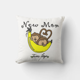 Coussin Twin Boys New Mom Cadeaux