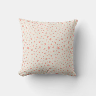 Coussin Twinkle Stars terracotta rose et crème
