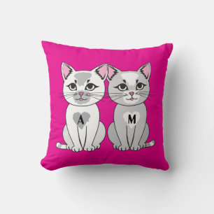 Coussin Twins cat