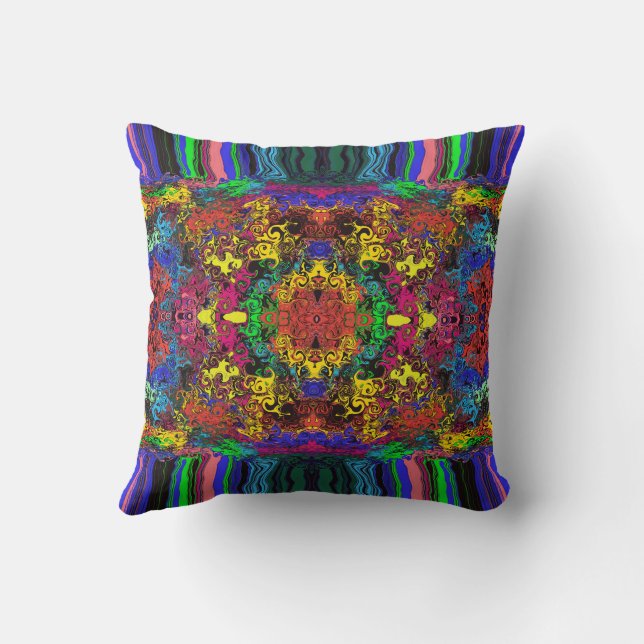 Coussin Twirlers colorés Abstraits broyés / Miroir / (Verso)