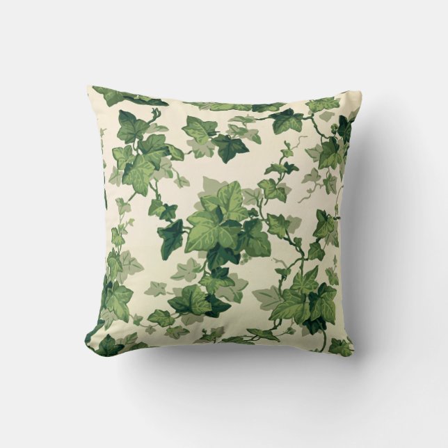 Coussin Twisting Ivy Feuille Motif (Recto)