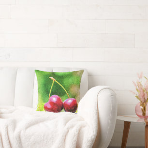 Coussin "Two Cherries Fruit" Belle Photo. Commandez dès ma