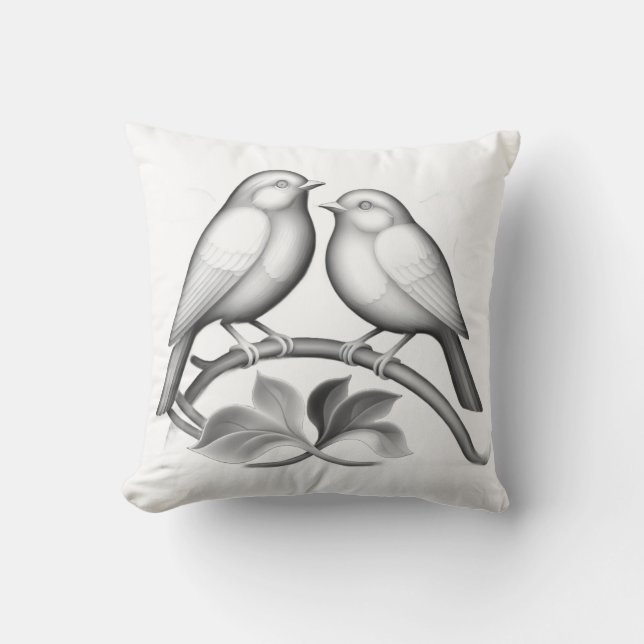 Coussin Two Robins cushion (Recto)
