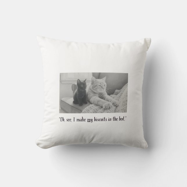 Coussin Two Tunnels Cat Pillow  (Recto)