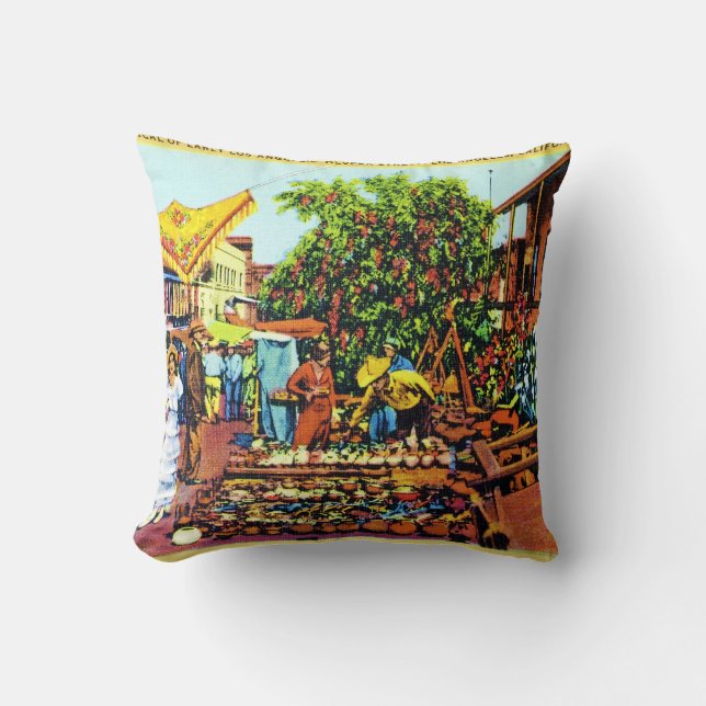 Coussin Typique de la rue tôt de Los Angeles - d'Olvera (Recto)