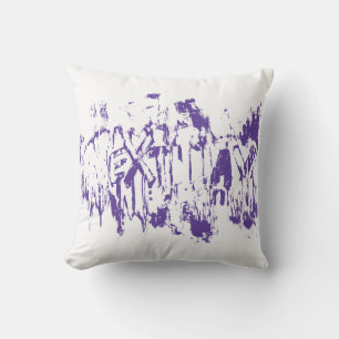 Coussin Typographie Abstraite Pinceau Grunge Nextday Graff
