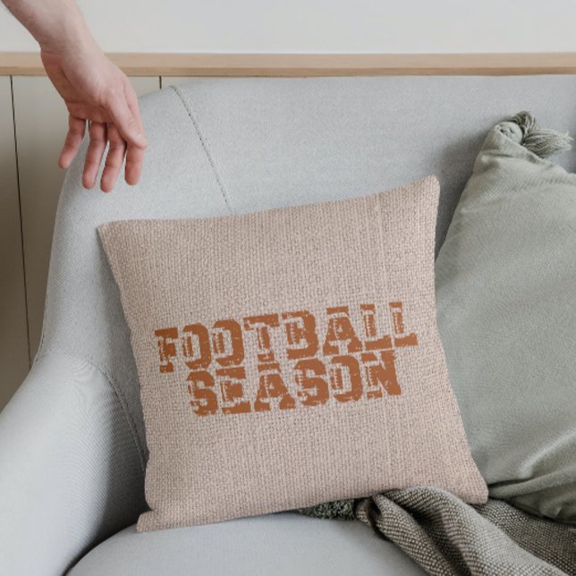 Coussin Typographie de la saison de football (Créateur téléchargé)