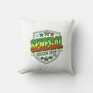 Coussin Typographie de pays audacieuse de football 2026 Sé
