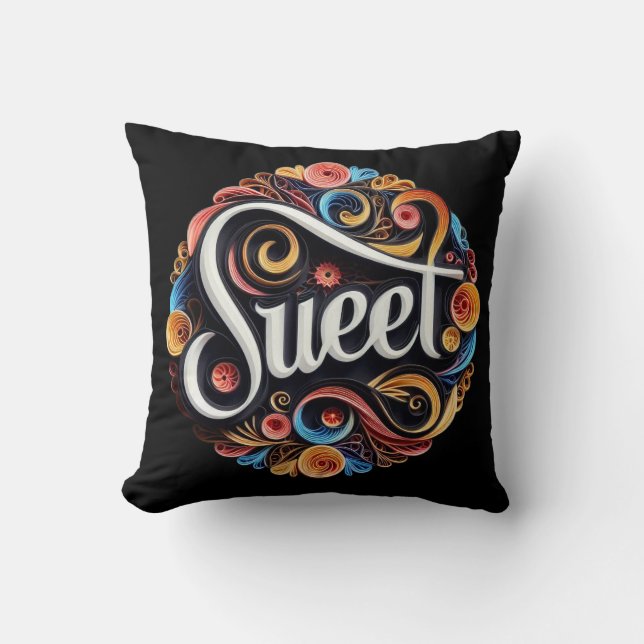 Coussin Typographie de script doux (Recto)