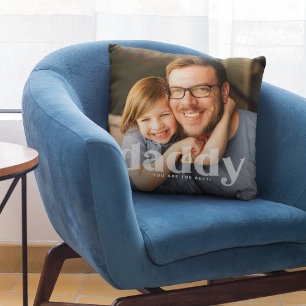Coussin Typographie de superposition de papa mignon Photo 