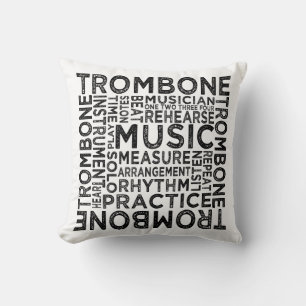 Coussin Typographie de trombone