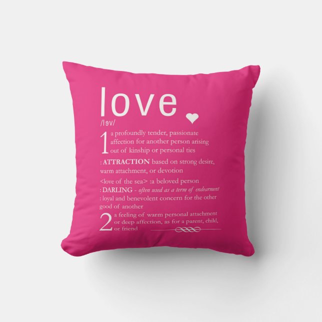 Coussin Typographie de Valentine de définition de (Recto)