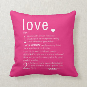 Coussin Typographie de Valentine de définition de
