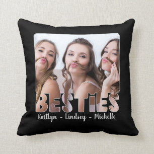 Coussin Typographie des BESTIES modernes Noms photo