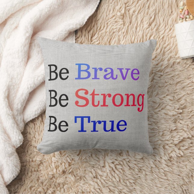 Coussin Typographie Moderne Brave Forte Vraie (Couverture)