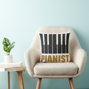Coussin Typographie moderne pour pianiste