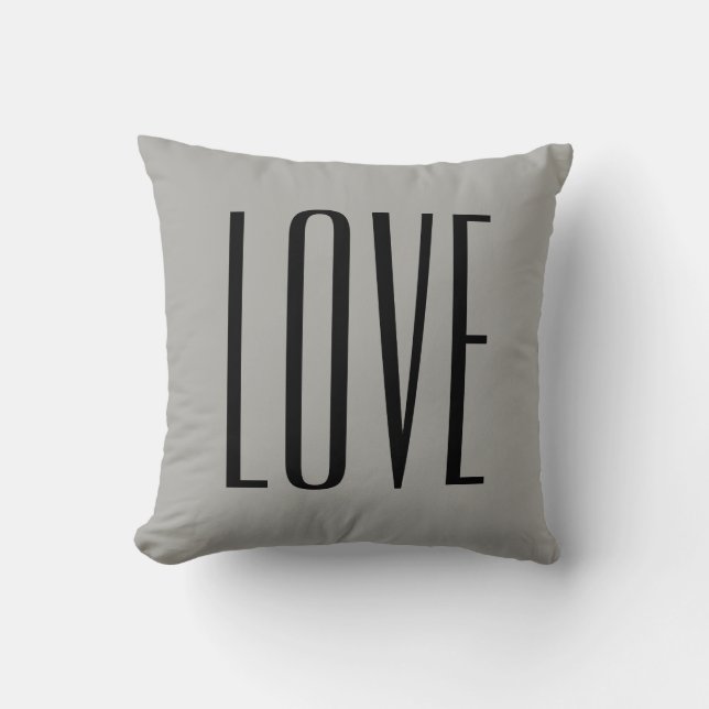 Coussin Typographie moderne Saga Green Love (Recto)