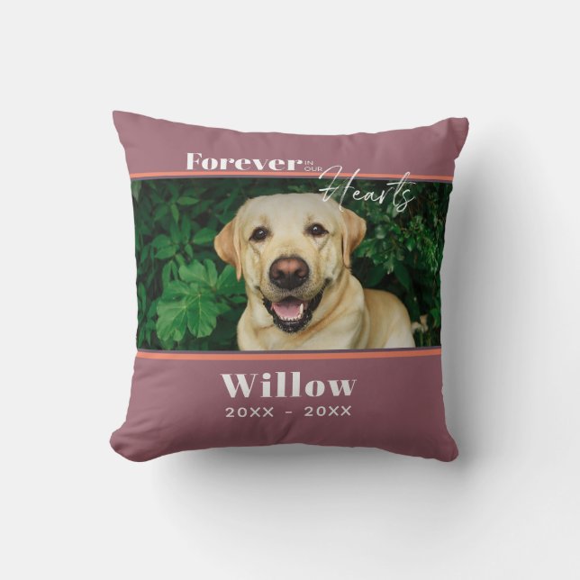 Coussin Typographie personnalisée de la photo commémorativ (Recto)
