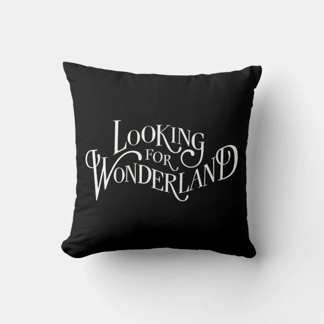Coussin Typographie| Recherche de Wonderland 4 (Recto)